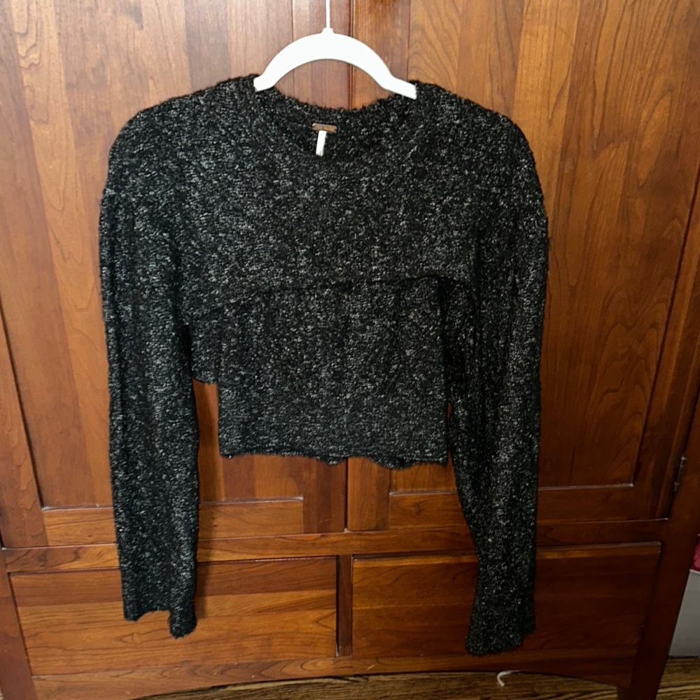 Black and Gray Women's Shrug 2 peice Top
